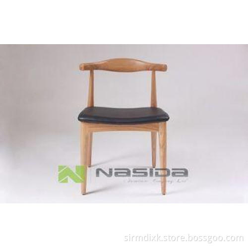 Contemporary Elbow Upholstered Dining Room Chairs , Dark Wa